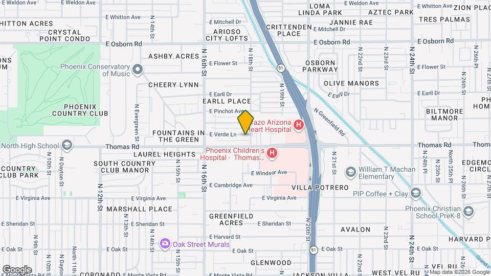 1731 E Verde Ln Map and Location Details