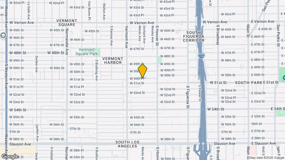 860 W 50th Pl Map and Location Details