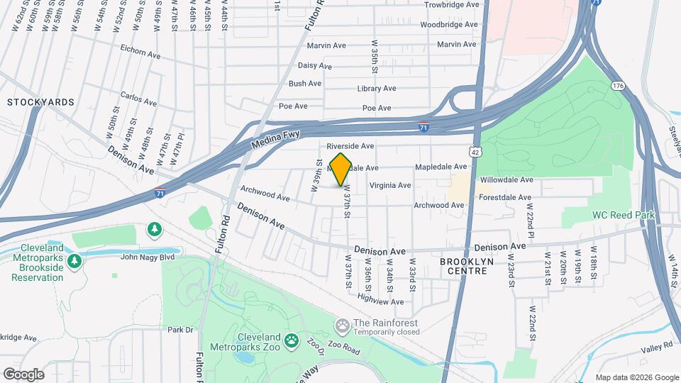 3736 W 37th St, Unit #1  Down Unit Map and Location Details