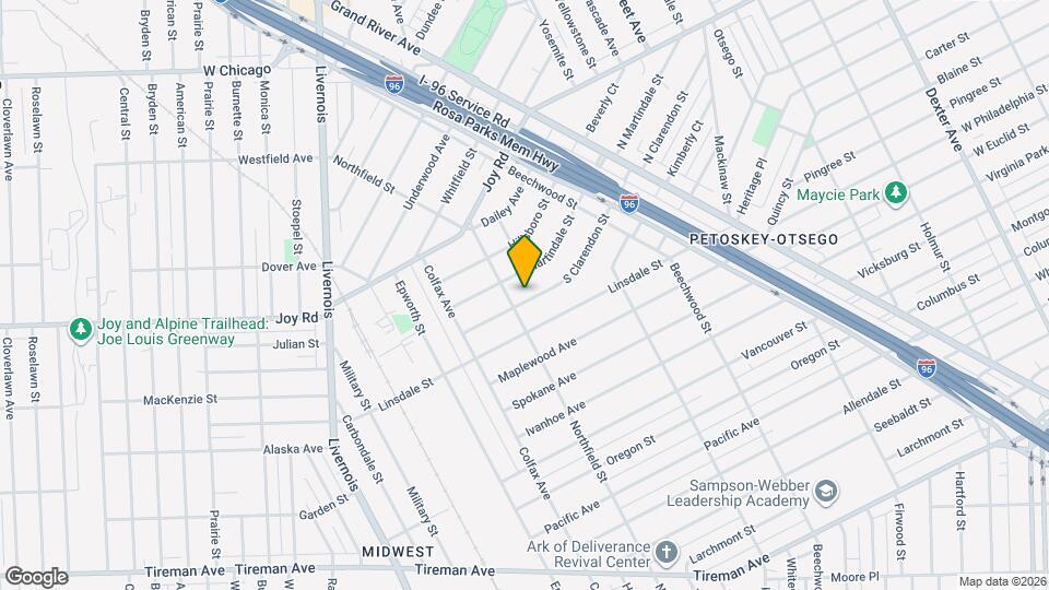 5236 S Clarendon St Map and Location Details