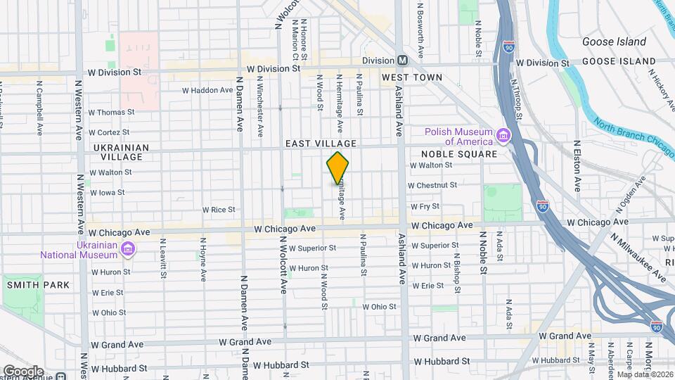 856 N Hermitage Ave Map and Location Details