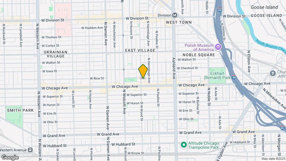 819 N Wood St Map and Location Details