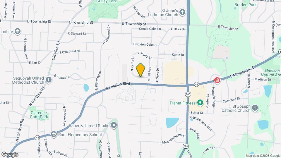 2285 E Kantz Ln S Mapa y Detalles de la Ubicación