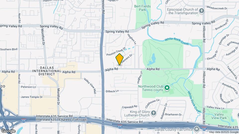 6151 Alpha Rd Map and Location Details