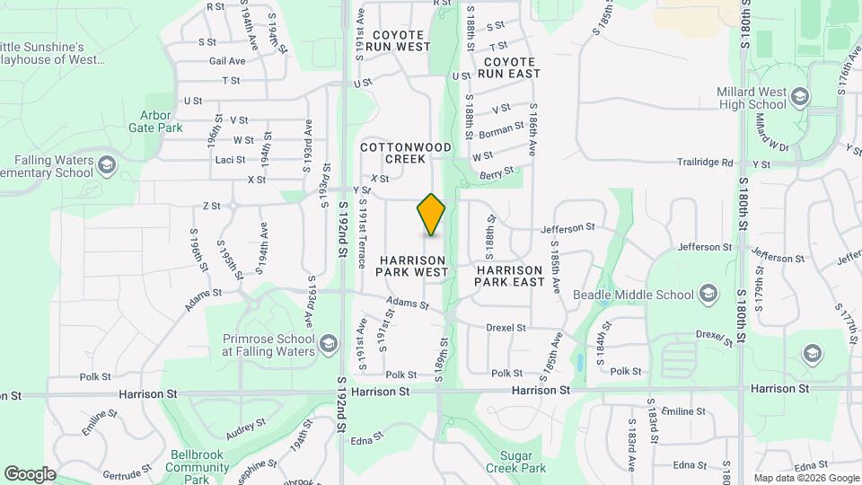 6121 S 190th Terrace Map and Location Details