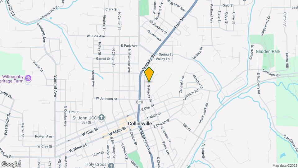 340 N Aurora St Map and Location Details