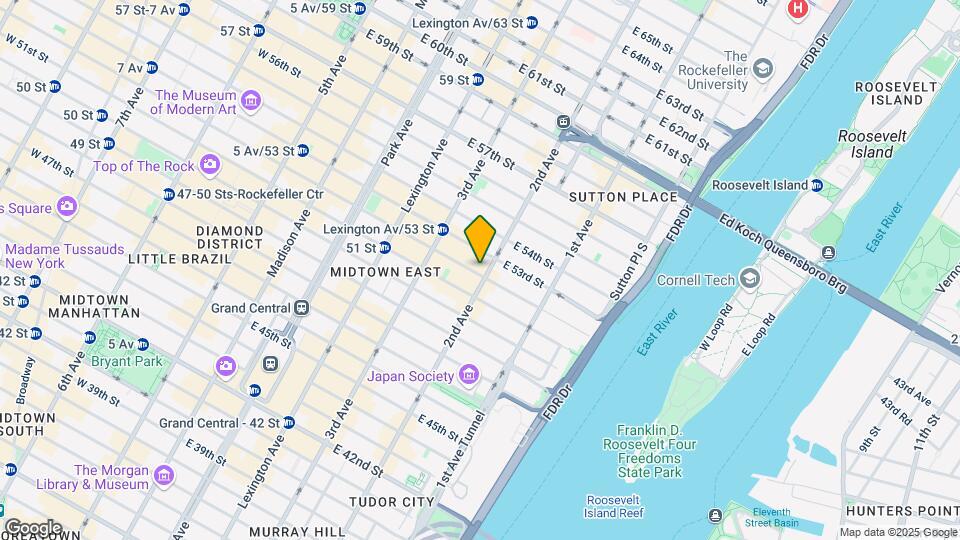 251 East 52nd Street Map and Location Details