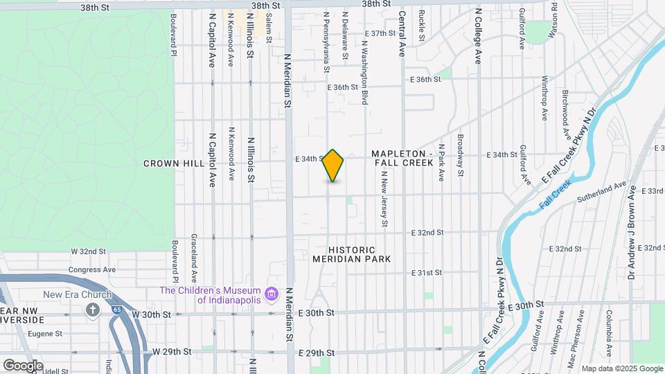 3309 N Pennsylvania St Map and Location Details