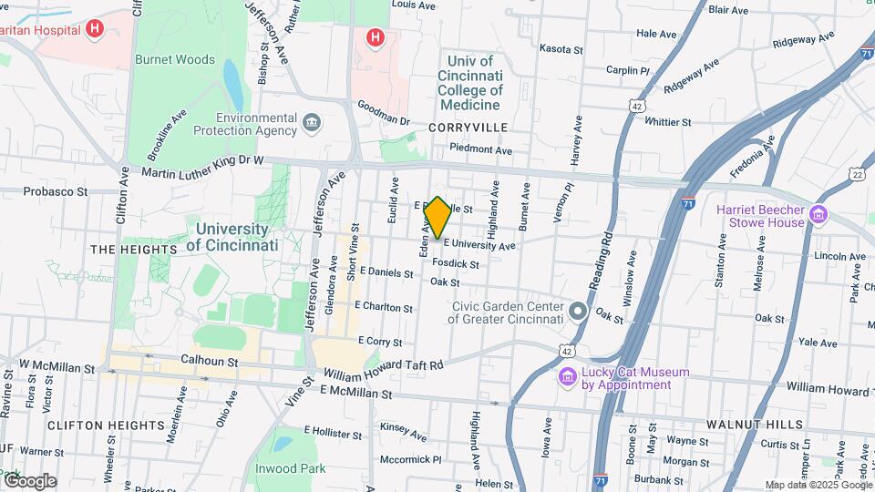 215 E University Ave Map and Location Details