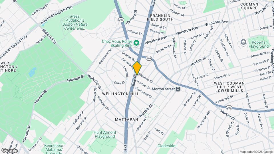 1238 Blue Hill Ave, Unit #2 Mapa y Detalles de la Ubicación