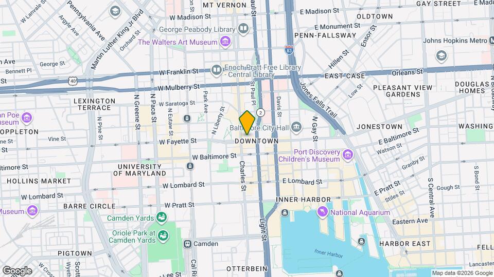 8 E Fayette St Map and Location Details