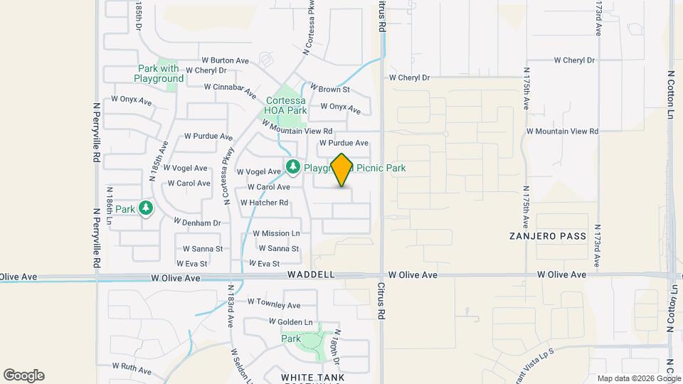 18015 W Carol Ave Mapa y Detalles de la Ubicación