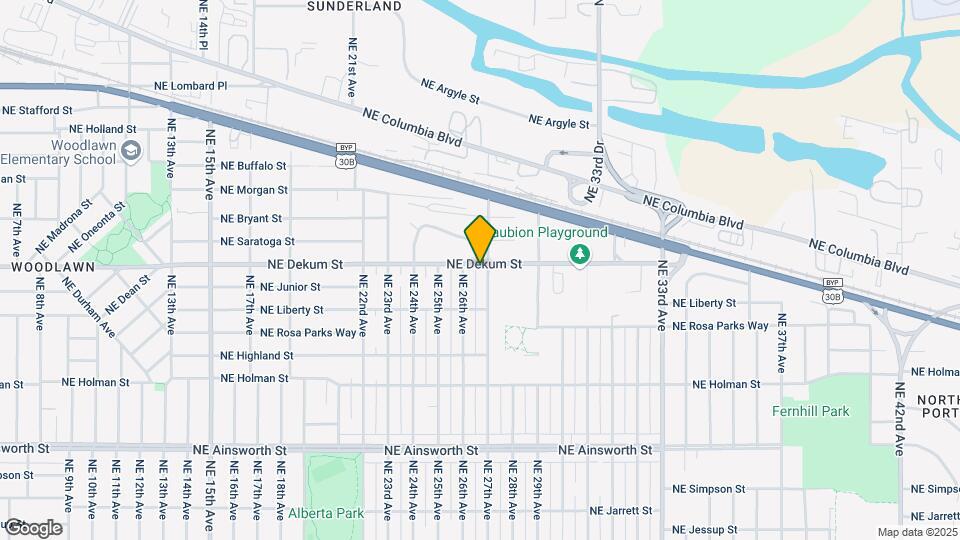 2630 NE Dekum St Map and Location Details