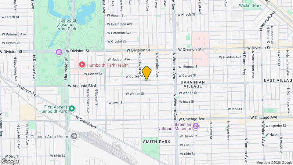 2536 W Augusta Blvd Mapa y Detalles de la Ubicación