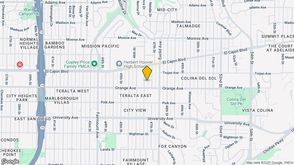 4225 Menlo Ave Mapa y Detalles de la Ubicación