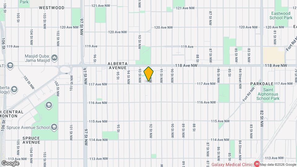 9209-9117 117 Ave NW Map and Location Details