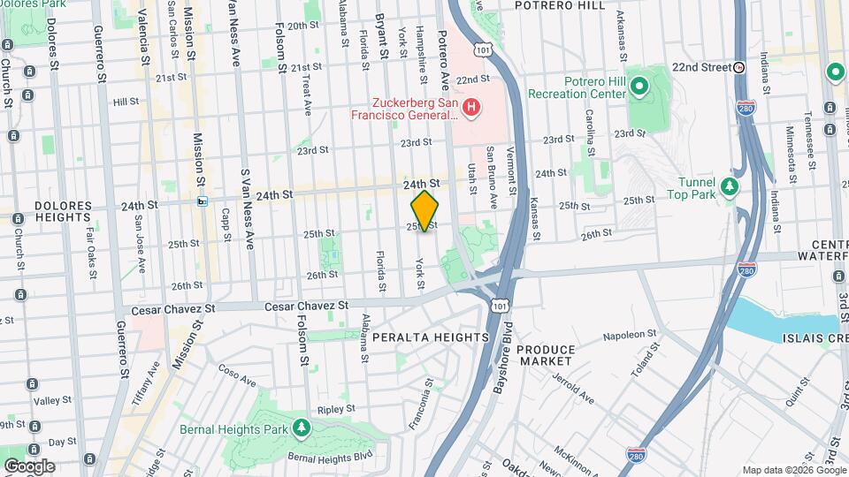 1331 York St Map and Location Details
