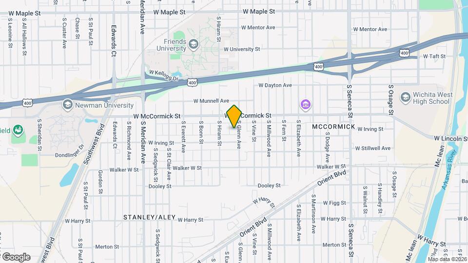 1031 S Glenn St Map and Location Details