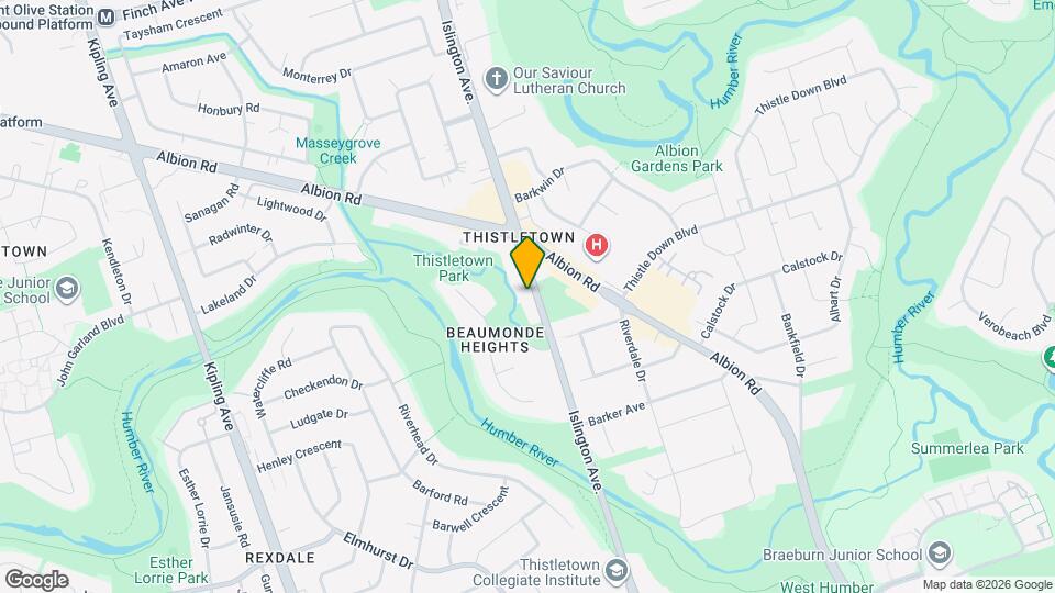 2608 Islington Ave. Map and Location Details