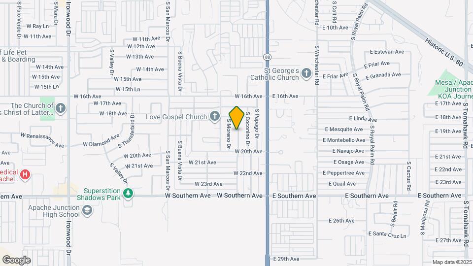 1904 S Apache Dr Mapa y Detalles de la Ubicación