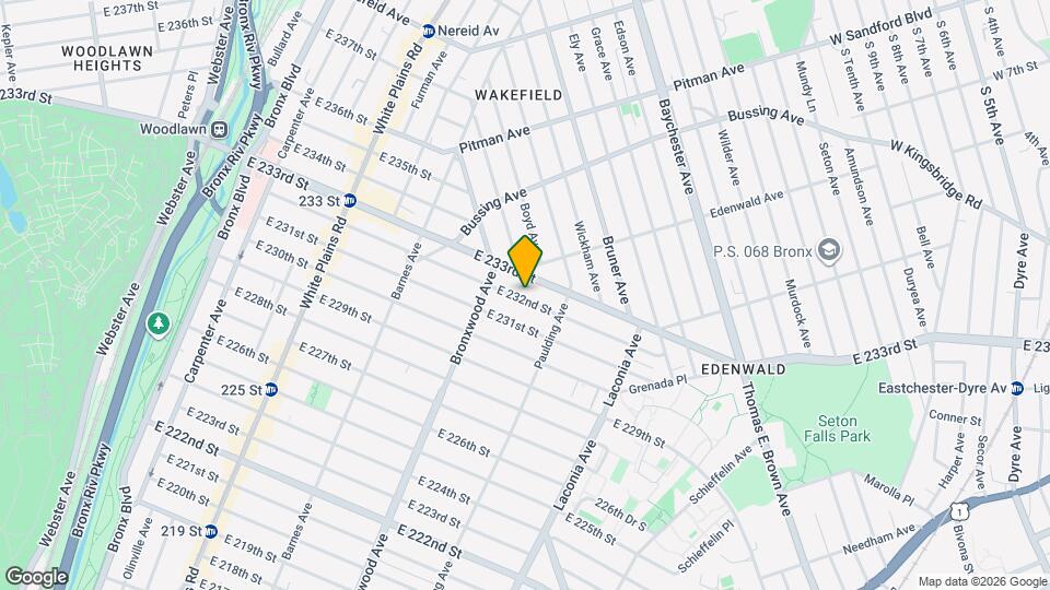 943 E 232nd St Map and Location Details