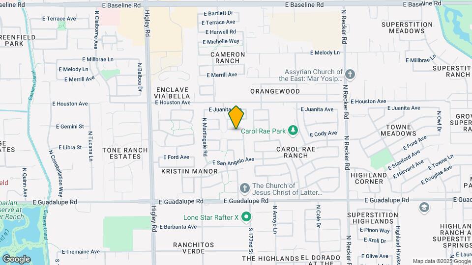 3551 E San Pedro Ave Map and Location Details