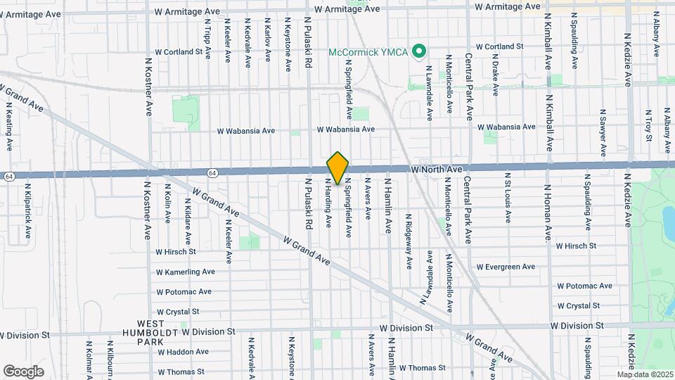 1535 N Harding Ave, Unit 2 BEDROOM Map and Location Details