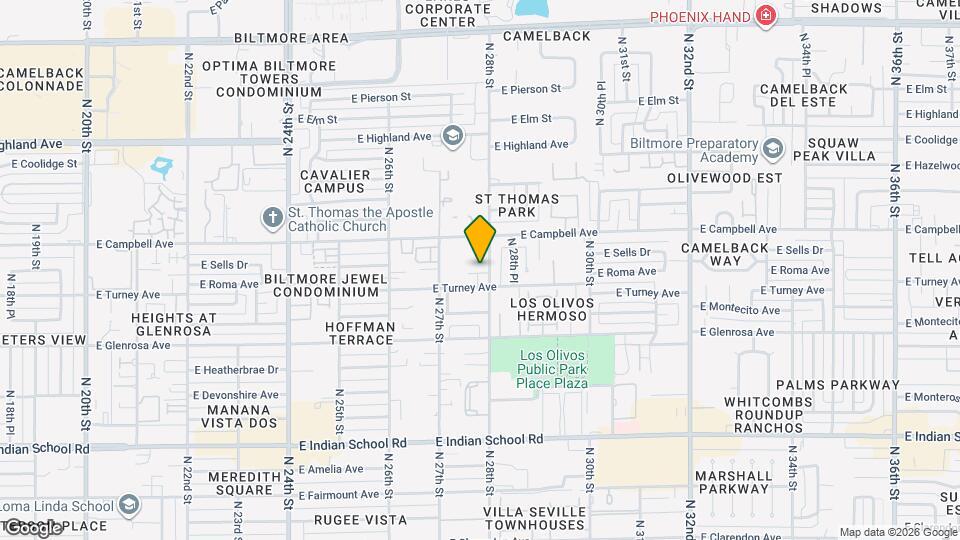 2740 E Roma Ave Map and Location Details
