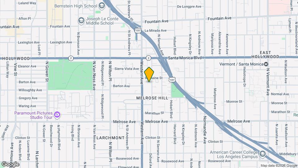 951 N Oxford Ave Mapa y Detalles de la Ubicación