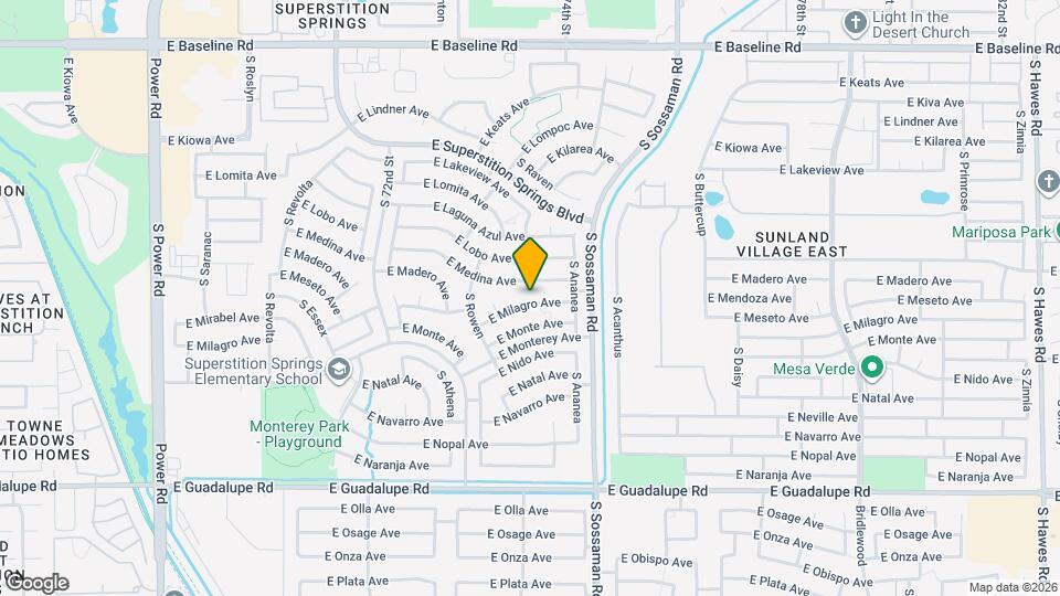 7460 E Milagro Ave, Unit 171 Map and Location Details