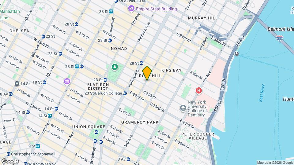 61 E 25th St Map and Location Details