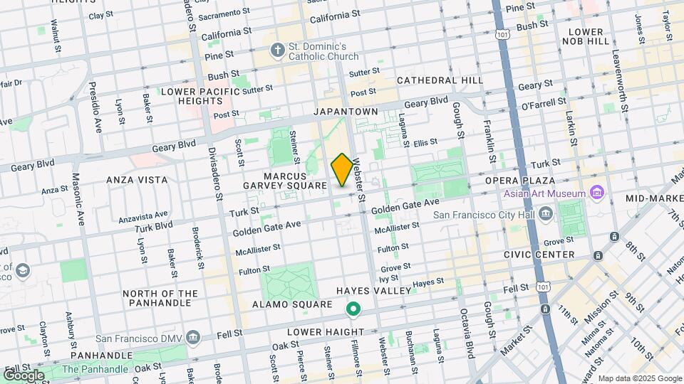 1366 Turk St Map and Location Details