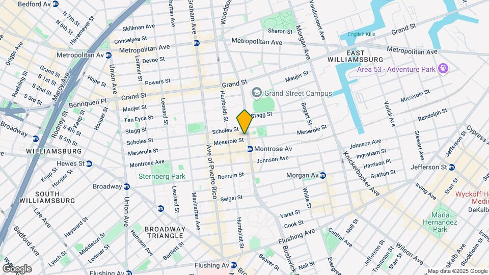 209 Meserole St Mapa y Detalles de la Ubicación