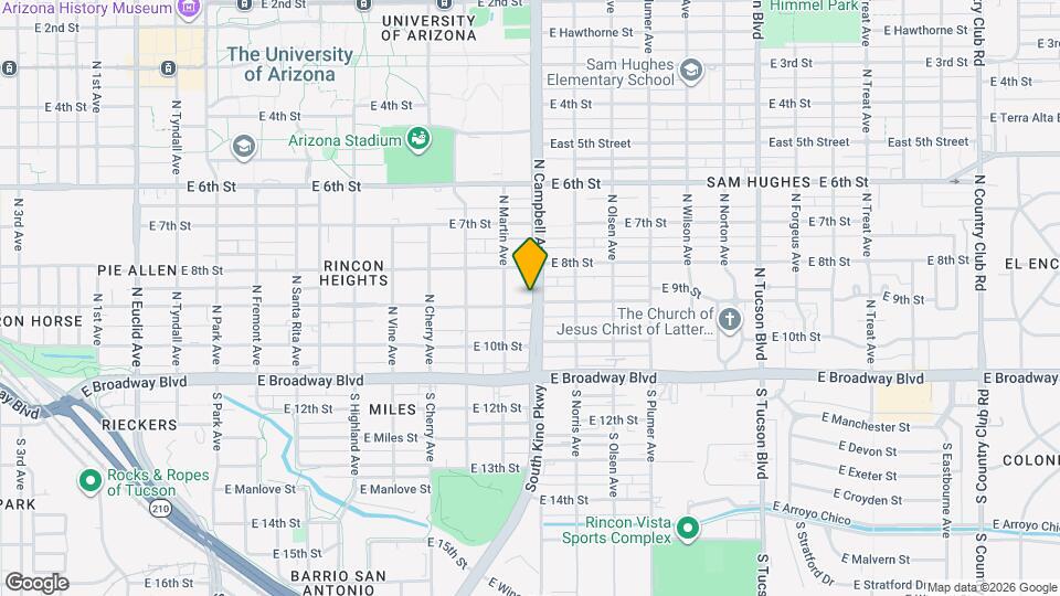 1827 E 9th St, Unit 2 Mapa y Detalles de la Ubicación