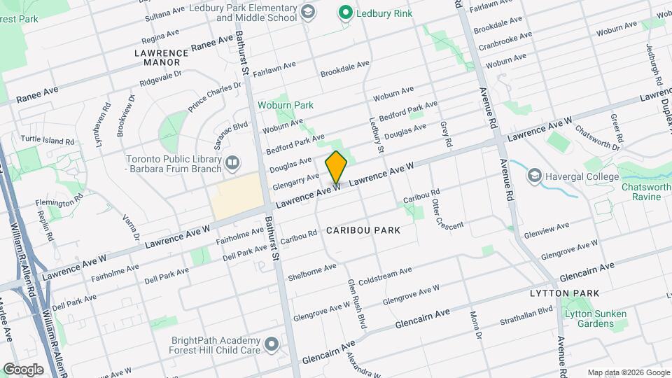 429 Lawrence Ave W Map and Location Details