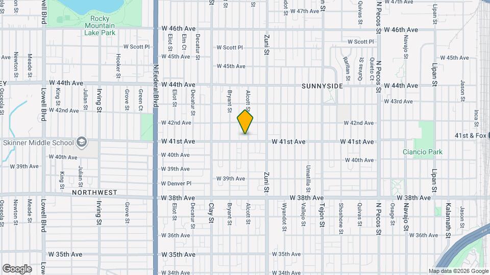 2501 W 41st Ave Map and Location Details