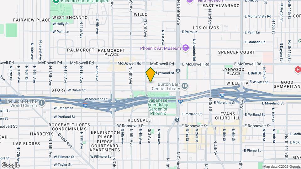 85 W Willetta St Mapa y Detalles de la Ubicación