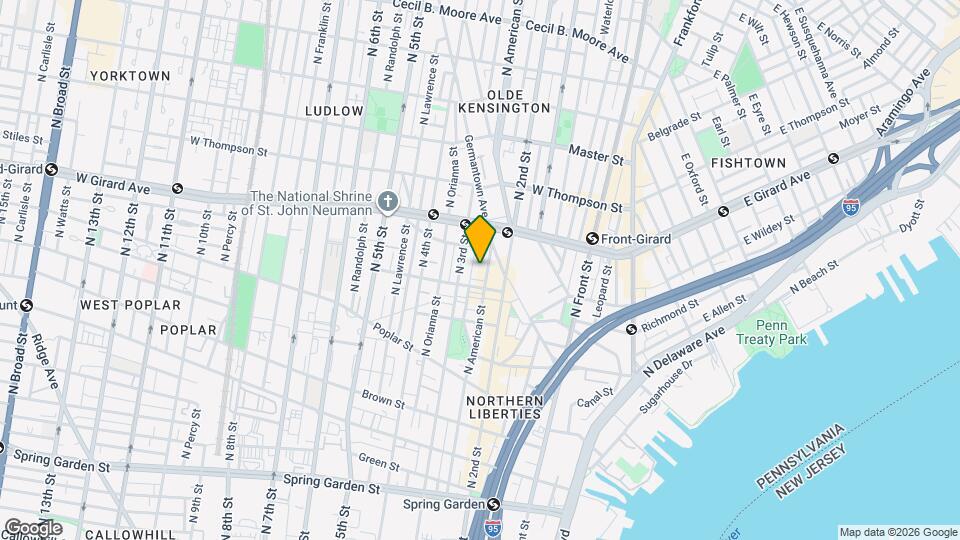 1124 N American St Map and Location Details