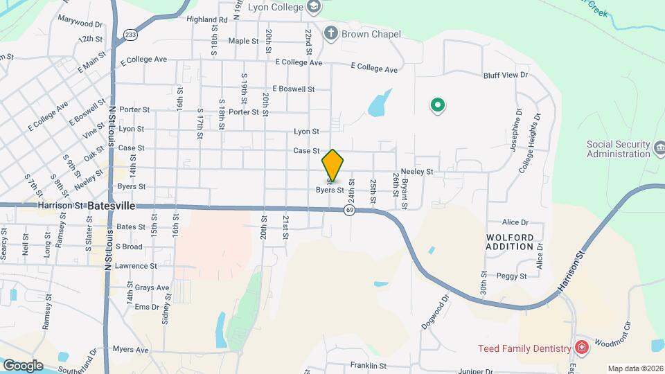 2315 Byers St Map and Location Details