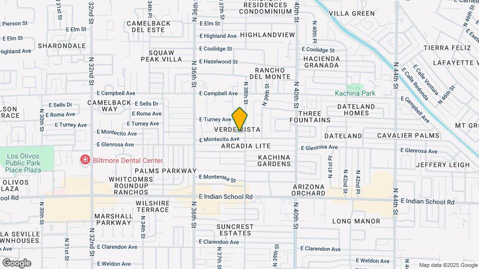 3740 E Montecito Ave Mapa y Detalles de la Ubicación