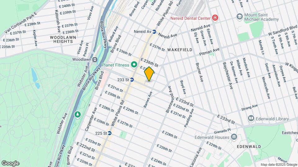 761 E 233rd St Map and Location Details