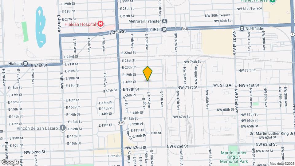 992 E 18th St Map and Location Details