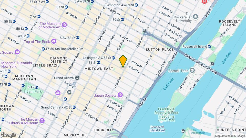 247 E 52nd St-Unit -5-D Map and Location Details