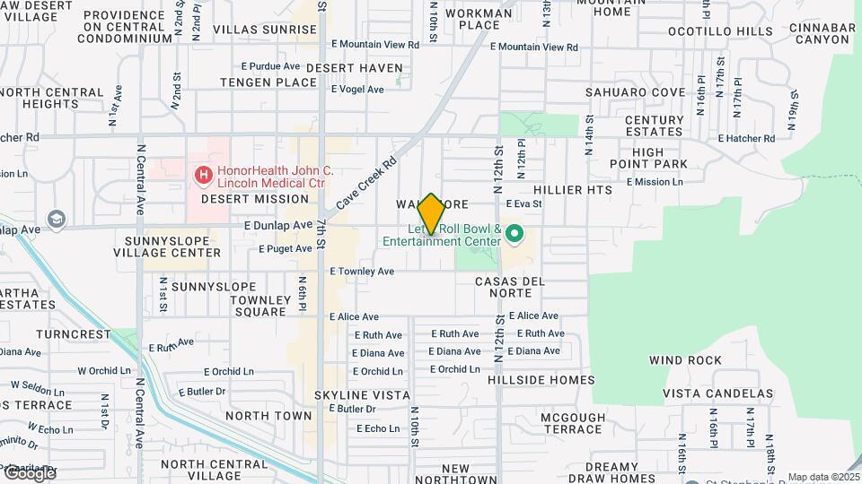 8925 N 10th St Map and Location Details