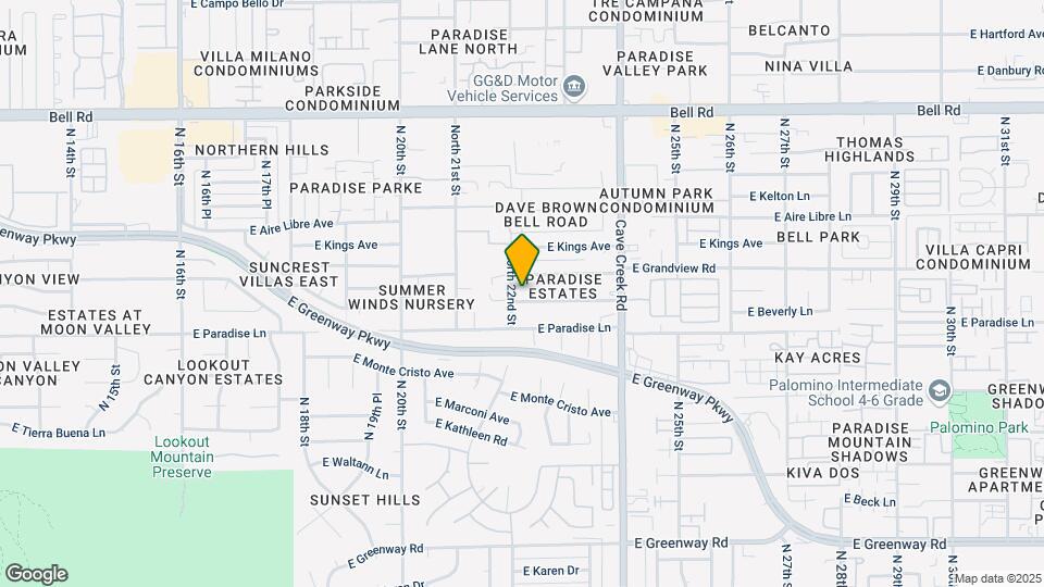 2204 E Beverly Ln Map and Location Details