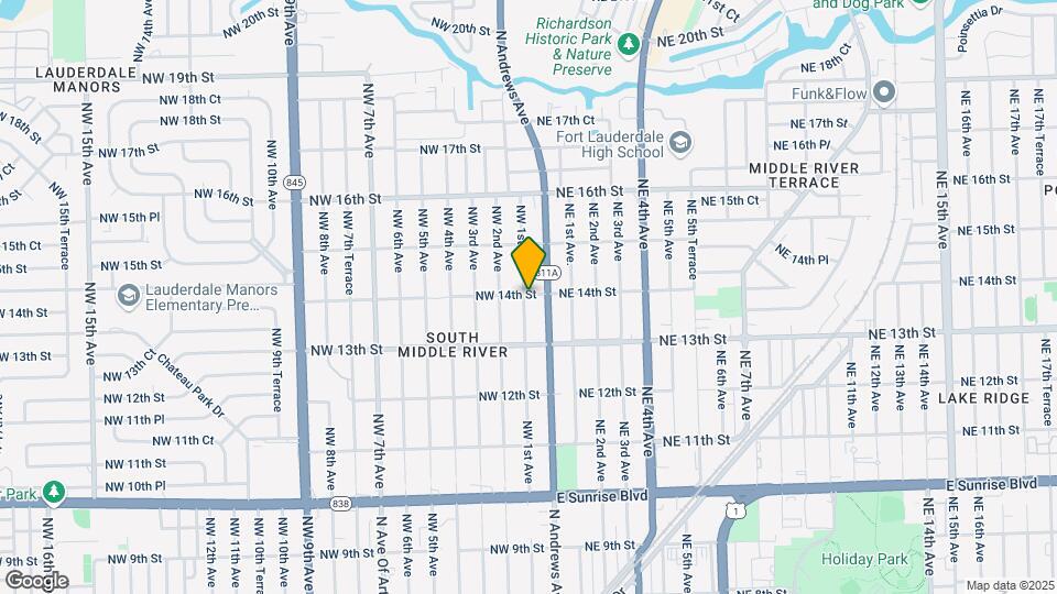 1344 NW 1st Ave Map and Location Details