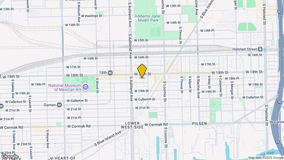 1520 W 18th Pl Map and Location Details