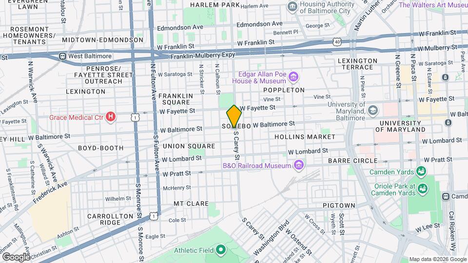 10 S Carey St Map and Location Details