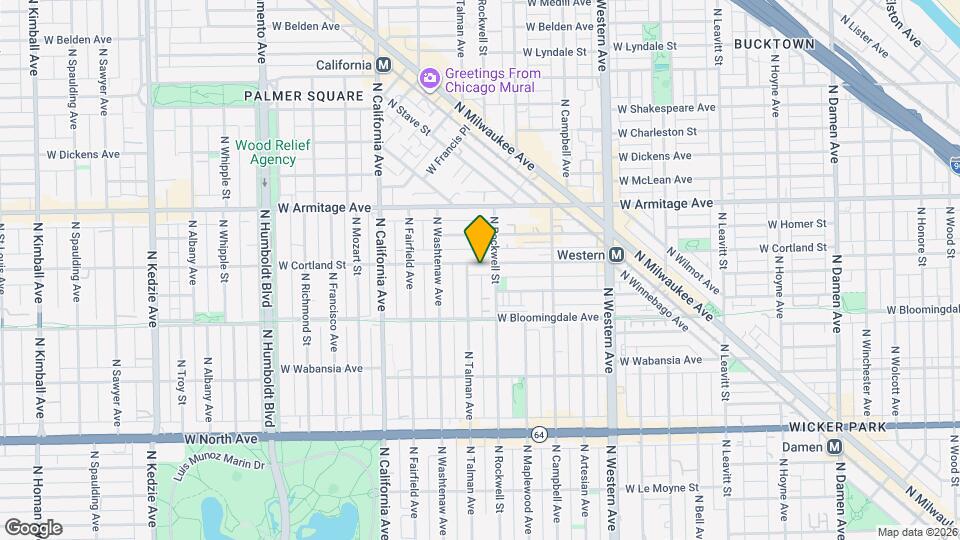 2613 W Cortland St Map and Location Details