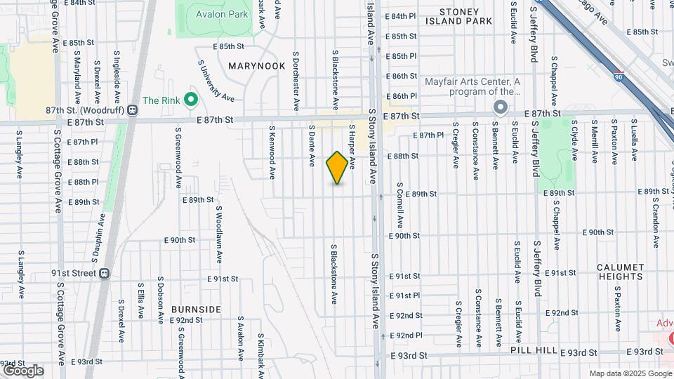 8851 S Blackstone Ave Map and Location Details
